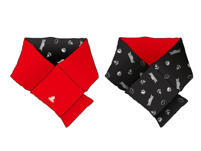 リバーシブル中わたマフラー