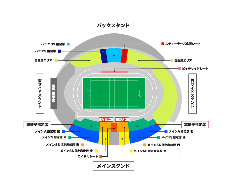神戸総合運動公園ユニバー記念競技場 フロアマップ