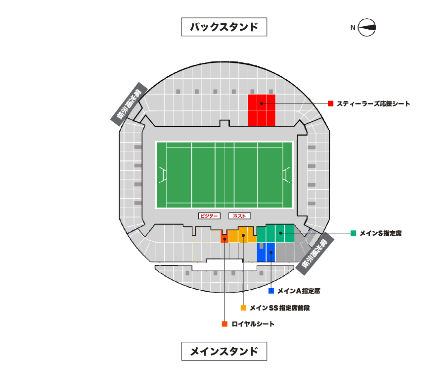 座席図(ノエビアスタジアム神戸)