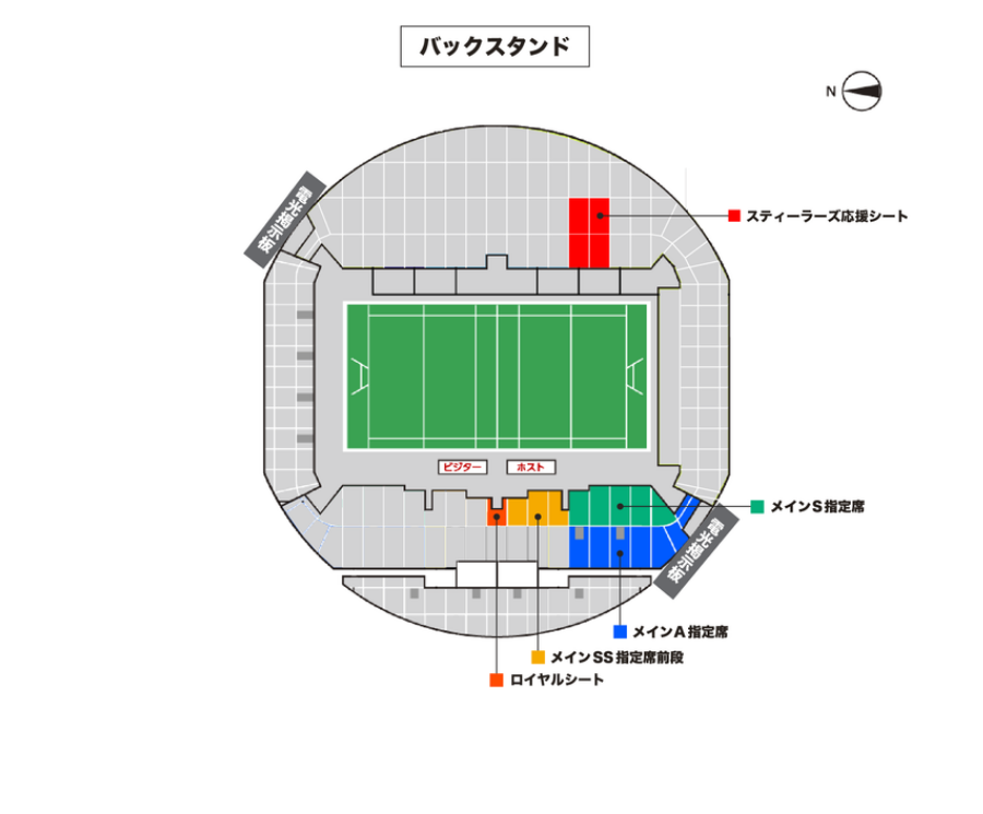 座席図（ノエビアスタジアム神戸）